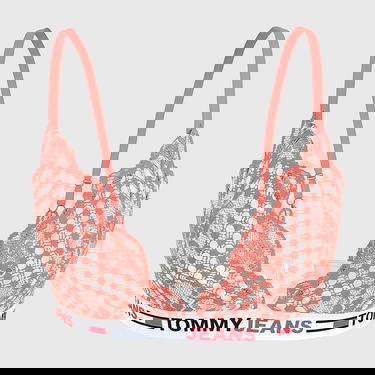 Grudnjak Tommy Hilfiger Lace Unlined Triangle Narančasta | UW0UW03829 SN6, 4