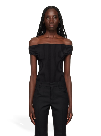 Body AMI Shoulder Bodysuit Crna | FTP603.JE0009