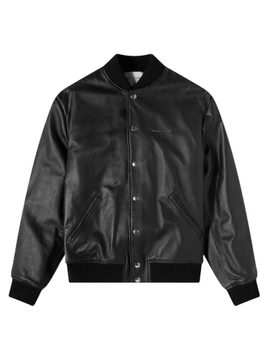 Jakna 1017 ALYX 9SM Leather Varsity Jacket Crna | AAUOU0197LE01-BLK0001