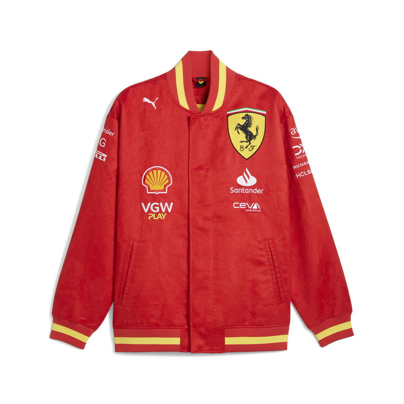 Bomber jakna Puma Scuderia Ferrari Team Men's Varsity Jacket Crvena | 763606_01