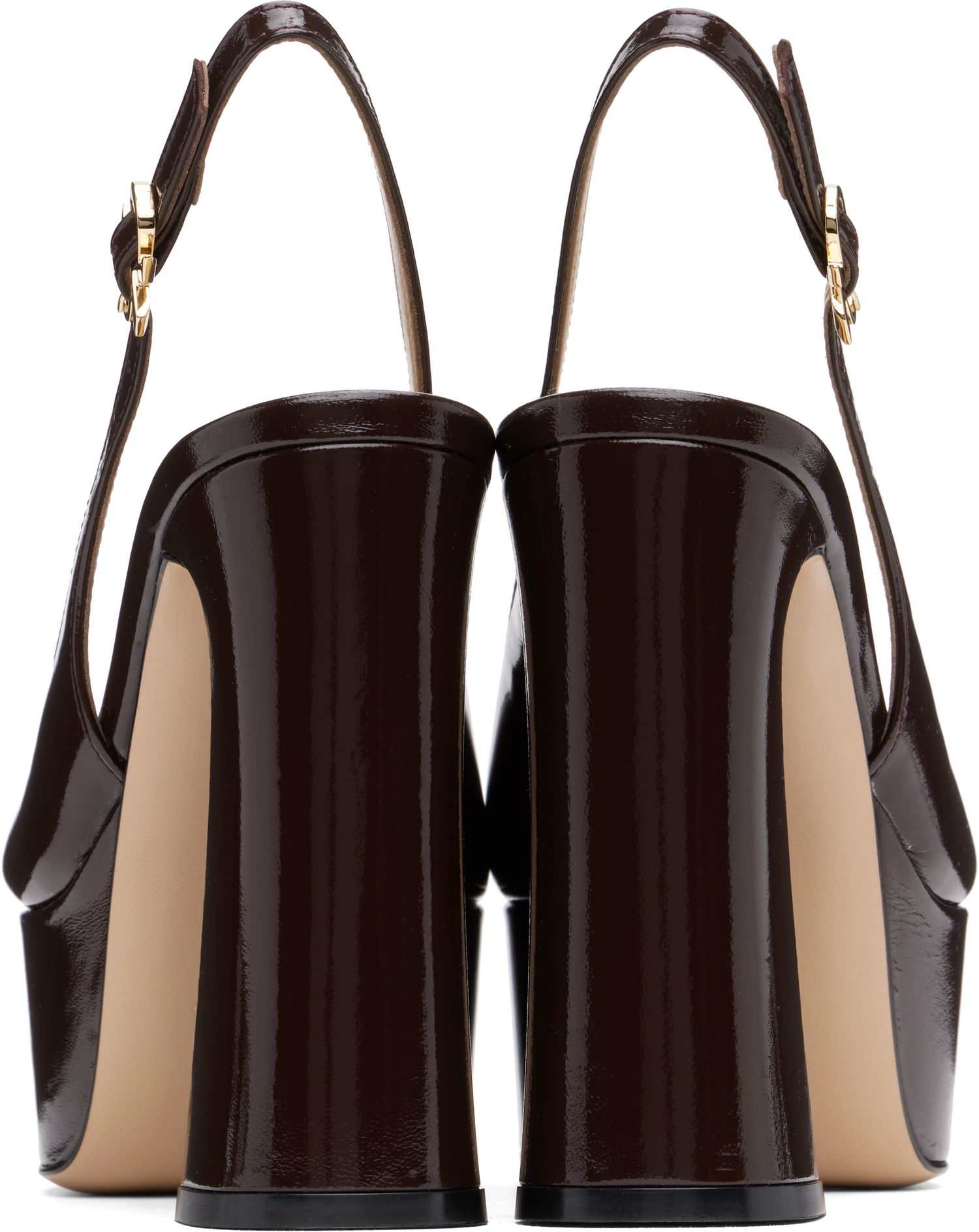 Tenisice i cipele Gianvito Rossi Bessie Slingback Platform Heels Smeđa | G95569-70RIC-NUI, 1
