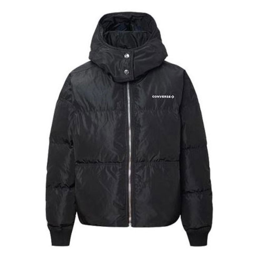 Pernata jakna Converse Oversized Puffer Jacket Crna | 10019787-A01