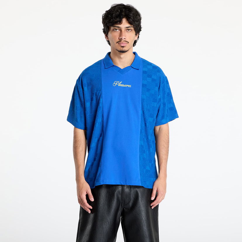 Polo majica Pleasures PLEASURES Planets Polo T-Shirt Plava | P25SU014 BLUE