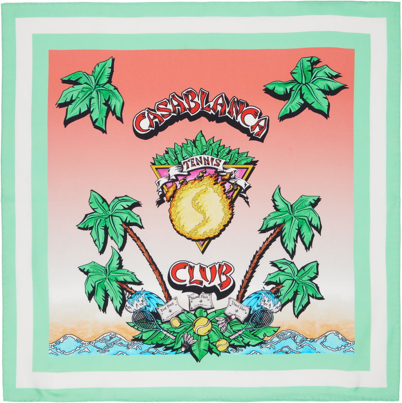 Šal Casablanca Casablanca 'Tennis Club' Silk Scarf Višebojno | AS25-ACC-053-03