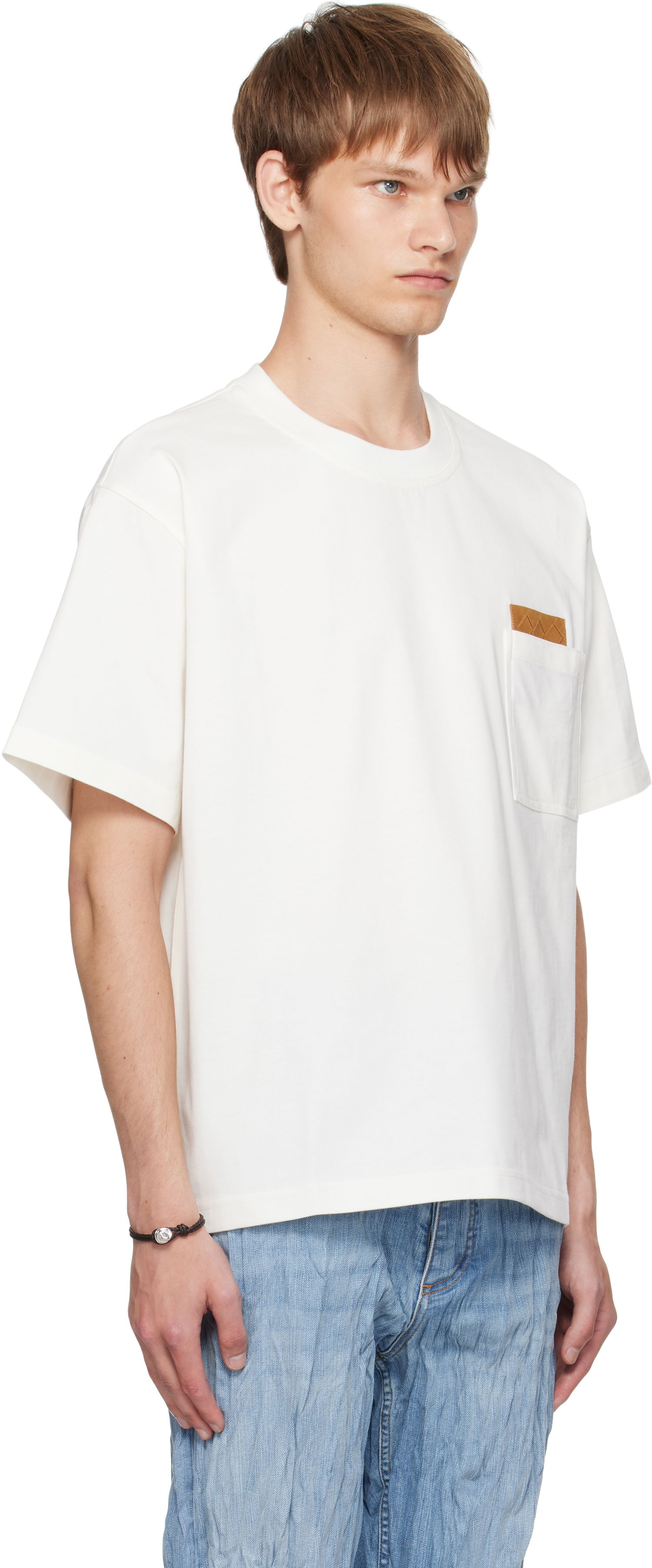 Majica kratkih rukava Bottega Veneta Bottega Veneta Pima Cotton Jersey T-Shirt with Pocket Bijela | 838924V4N509071, 1
