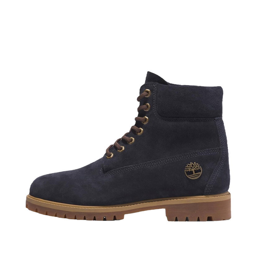 Tenisice i cipele Timberland Heritage 6 Inch Lace Up Waterproof Dark Blue Suede Crna | TB0A6821-EP3