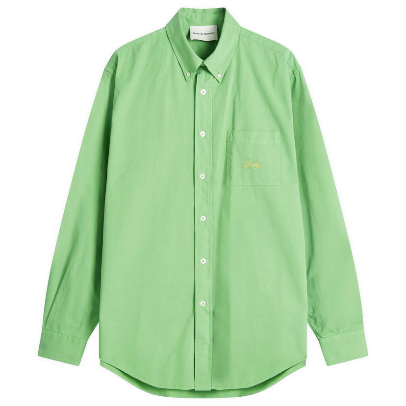 Košulja Drôle de Monsieur Oxford Cotton Long Sleeve Shirt, Size Large Zelena | G-SH195-CO178-AV