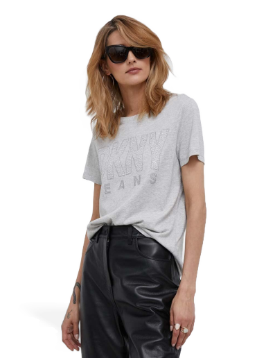 Majica kratkih rukava DKNY Printed Tee Siva | E3DHUDNA