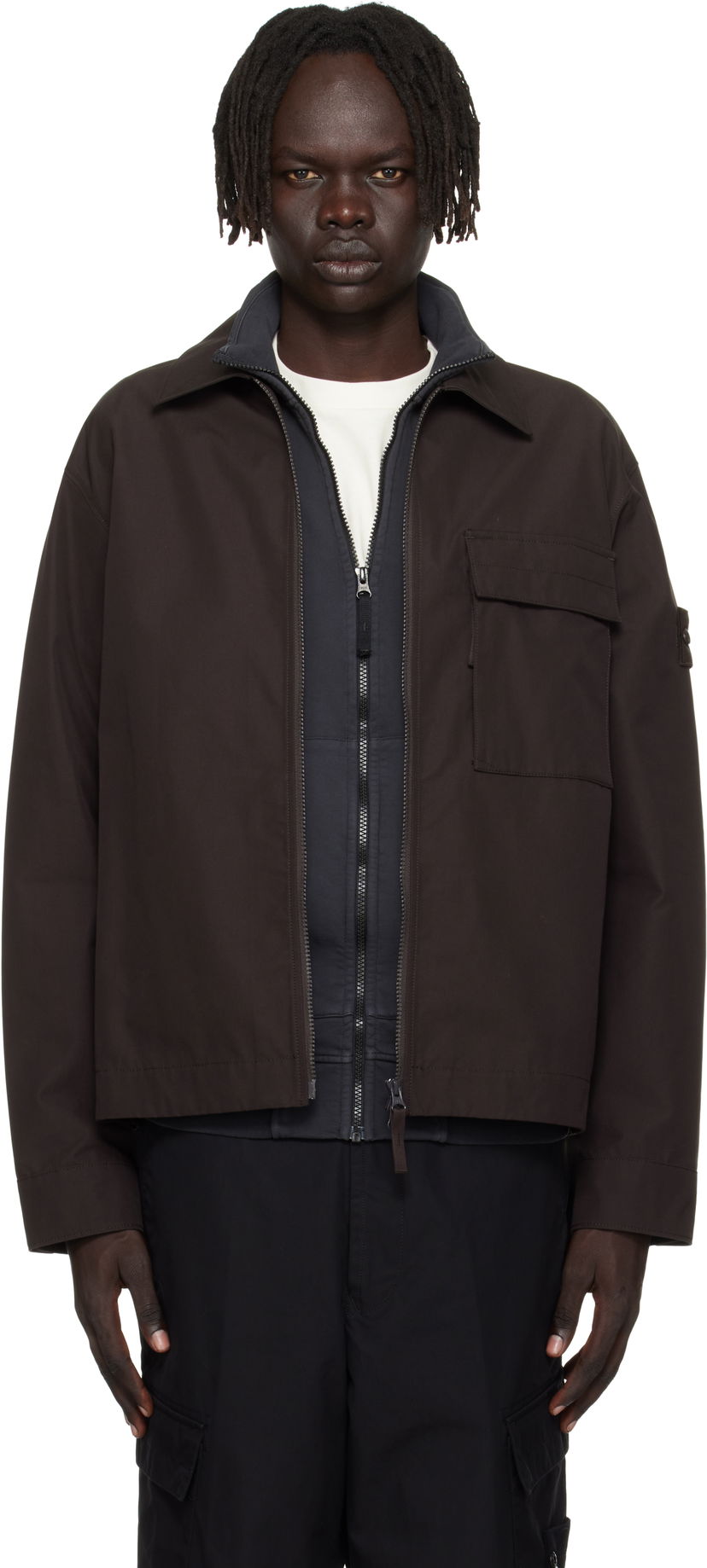 Jakna Stone Island Stone Island Weatherproof Canvas Overshirt Smeđa | K2S15 1200018 S00F1