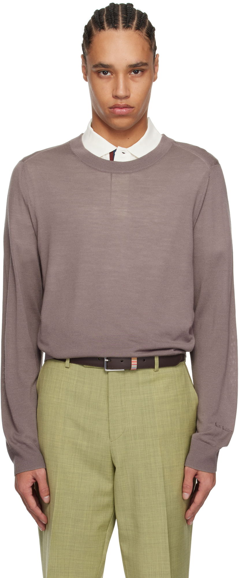 Džemper Paul Smith Paul Smith Merino Wool Sweater Smeđa | M1R-238Z-P02093-55