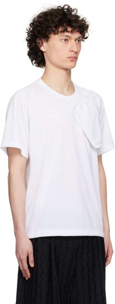 Majica kratkih rukava Comme des Garçons Comme des Garçons Homme Plus Pocket Jersey T-Shirt with Lace Trim Crna | PO-T017-051, 4