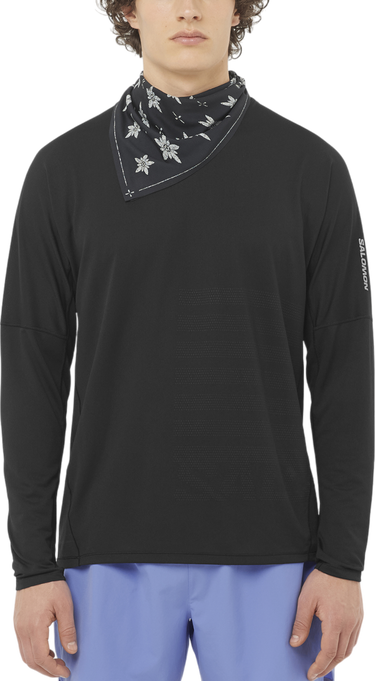 Majica kratkih rukava Salomon Salomon Sense Aero Graphic Long Sleeve Tee Crna | lc2694-0, 0