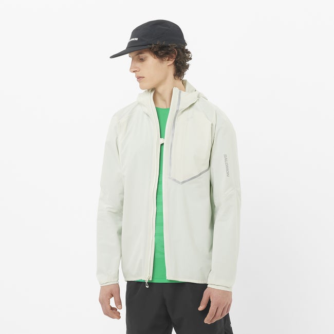 Vjetrovka Salomon Bonatti Trail Running Jacket Bež | LC2673500