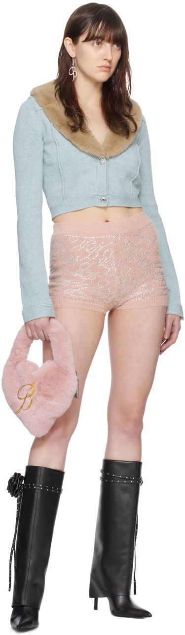 Kratke hlače Blumarine Blumarine Monogram Knit Shorts Ružičasta | P422P124A, 3