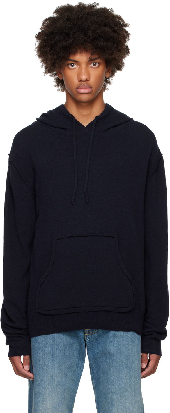 Dukserice Maison Margiela Cashmere Hoodie Tamnoplava | S50GU0223 M13060