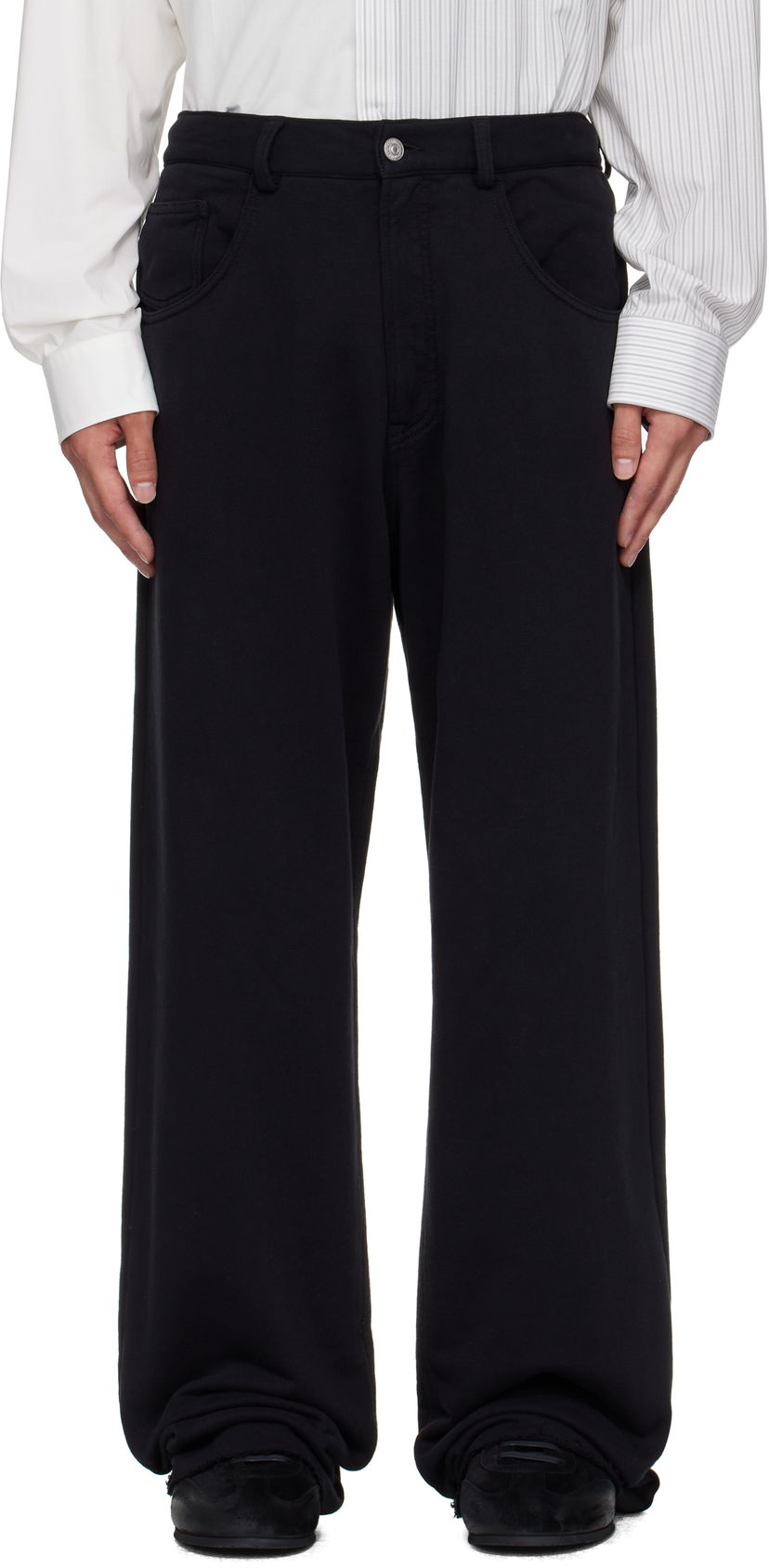Hlače Maison Margiela MM6 Maison Margiela Cotton Sweatpant Trousers Crna | SH0KA0056 M25014