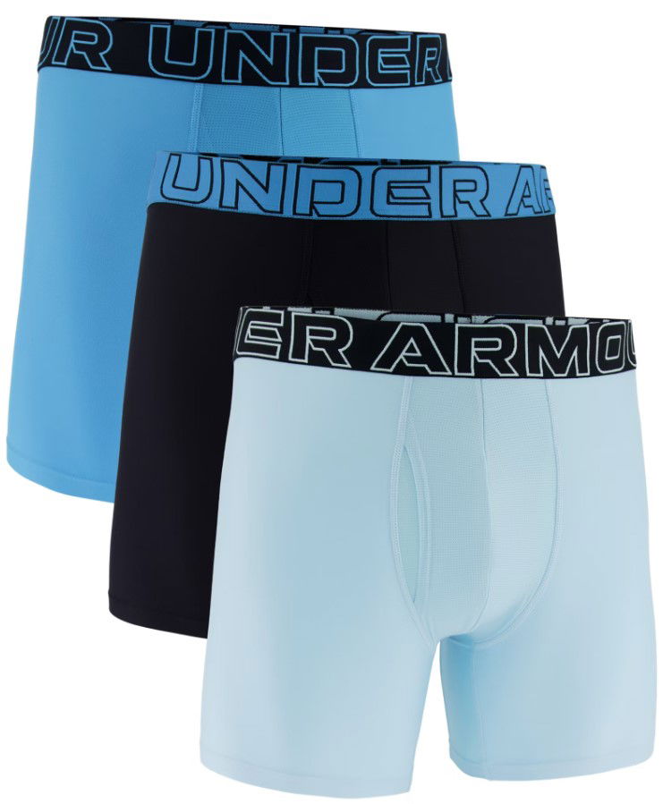 Bokserice Under Armour Under Armour Performance Tech 6in Boxer Briefs - 3 Pack Crna | 1383878-494