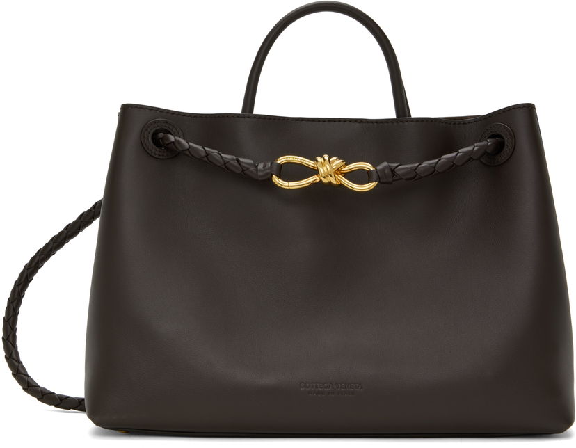 Tote bag Bottega Veneta Medium Andiamo Leather Shoulder Bag Crna | 810214 V4O92