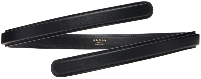 Pojasevi Alaïa ALAÏA Flex Thin Twist Belt Crna | AA1C113FCA314