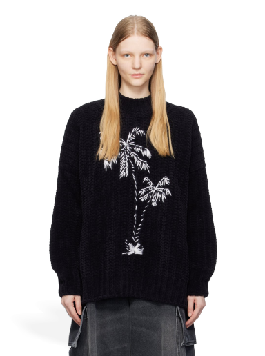 Džemper Palm Angels Graphic Sweater Crna | PWHE056F23KNI0011003
