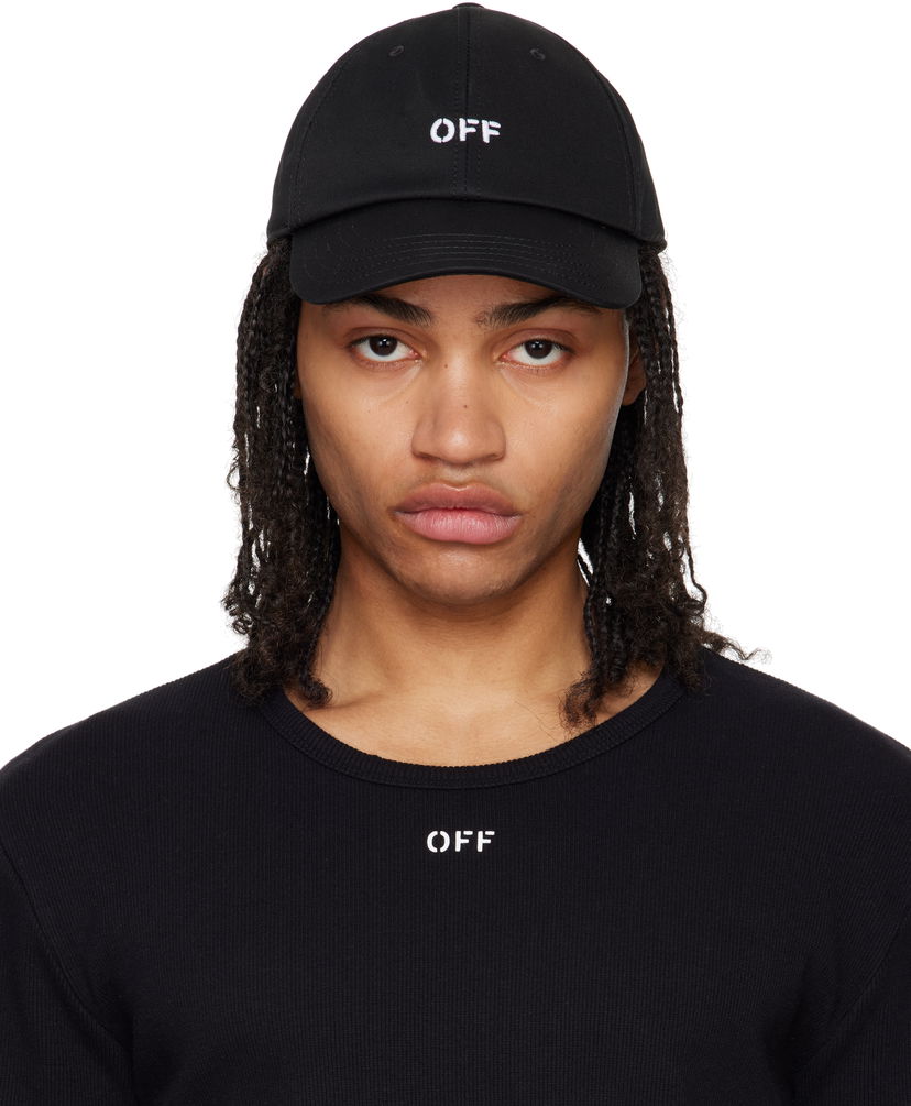 Kapa Off-White Off-White Baseball Cap with Logo Stamp Crna | OMLA049C99FAB0041001