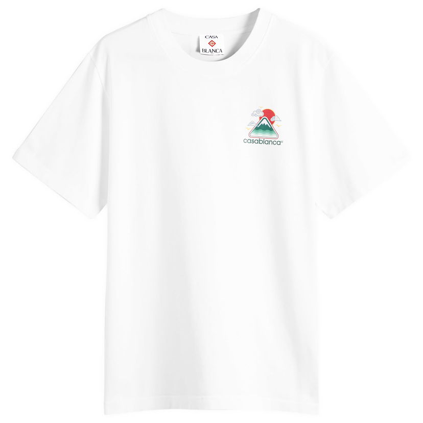 Majica kratkih rukava Casablanca Montagne Ondulée Screen Printed T-Shirt, Size Large Bijela | MPF25-JTS-001-04