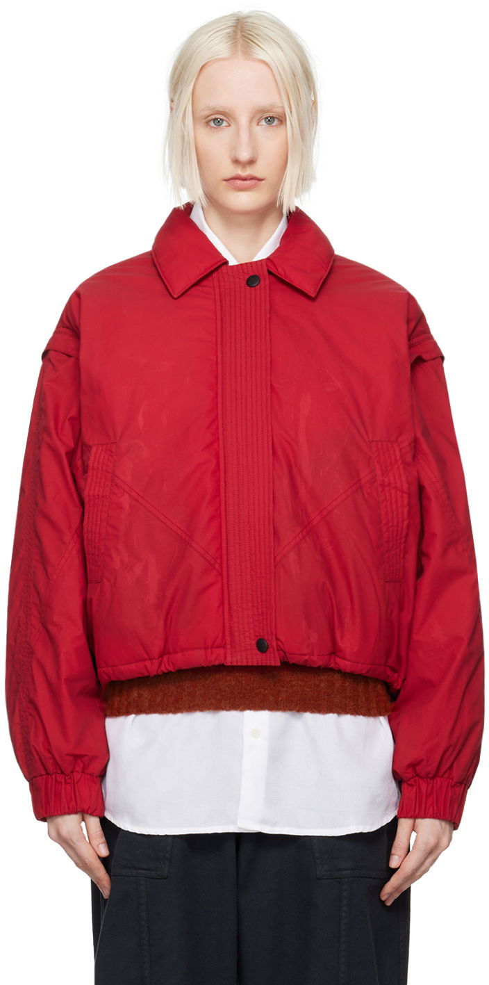 Bomber jakna YMC YMC Heath Cropped Bomber Jacket Crvena | Q5XAA