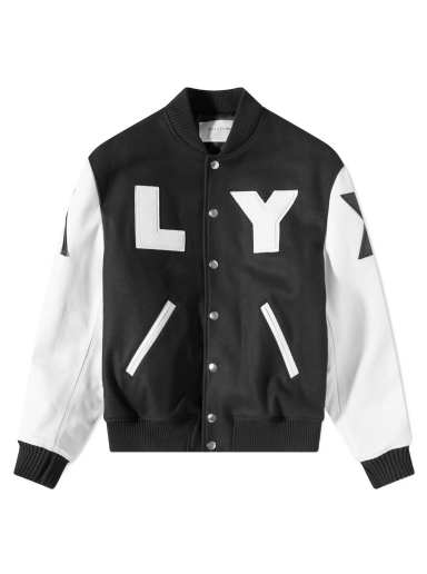 Bomber jakna 1017 ALYX 9SM Leather Sleeve Logo Varsity Jacket Crna | AAMOU0319FA01-MTY0001