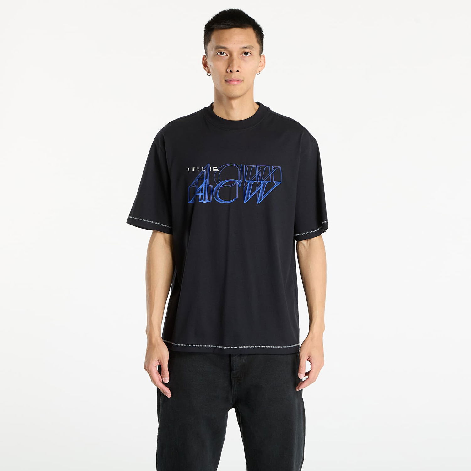 Majica kratkih rukava A-COLD-WALL* A-COLD-WALL* Serif T-Shirt Crna | ACWMTS233 Black, 0