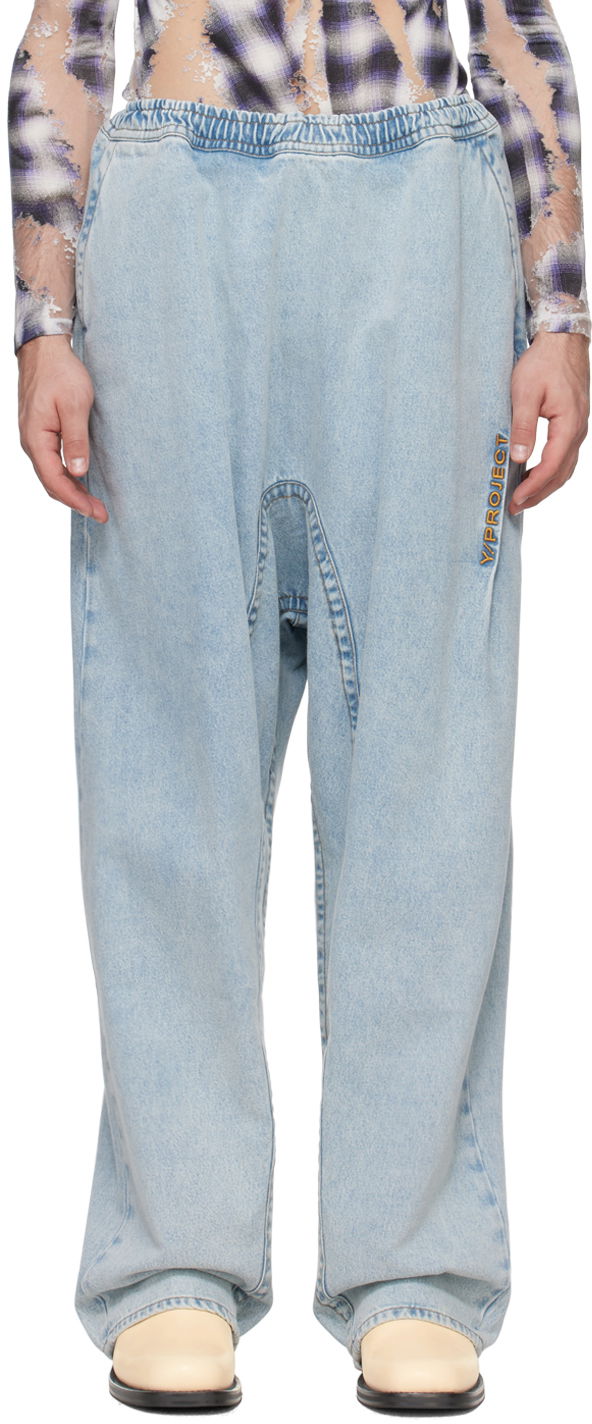 Jeans Y/PROJECT Blue Souffle Jeans Plava | 207PA012