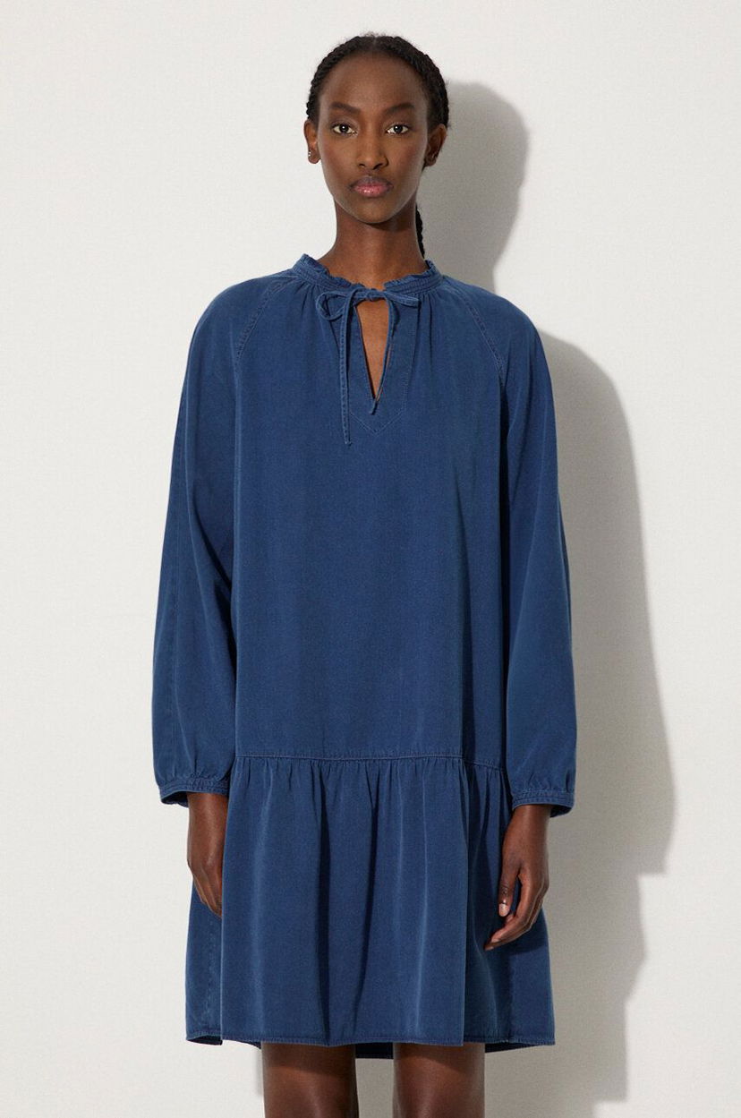Haljina A.P.C. Robe Natalia Mini Dress Plava | COEYL.F05944