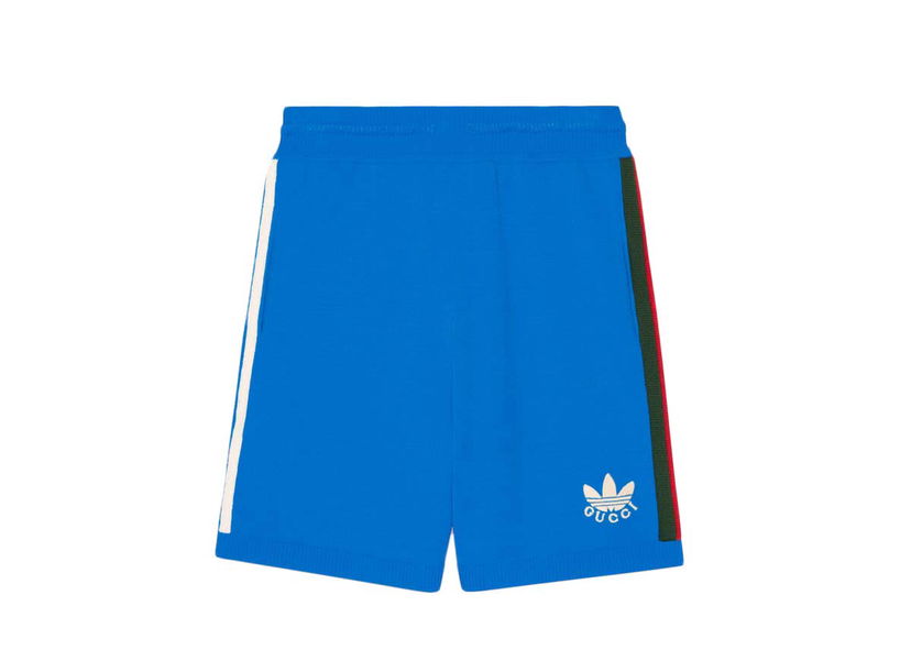 Kratke hlače Gucci adidas x Elastic Viscose Shorts Blue Plava | 700480 XKCIF 4447