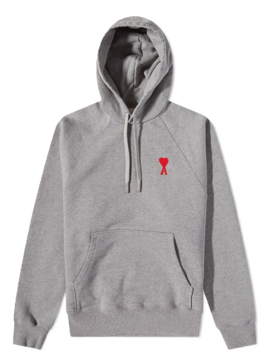 Dukserice AMI Heavy Fleece Small A Heart Popover Hoody Siva | USW204-747-0501