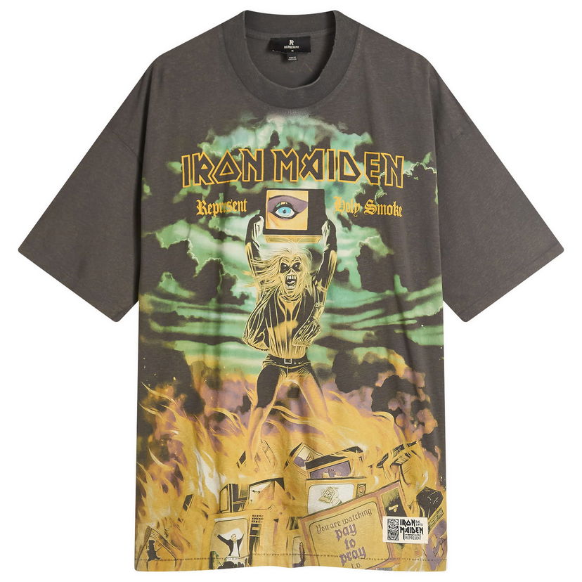Majica kratkih rukava Represent Clo Iron Maiden Holy Smoke Graphic Tee Siva | MLM100586-46