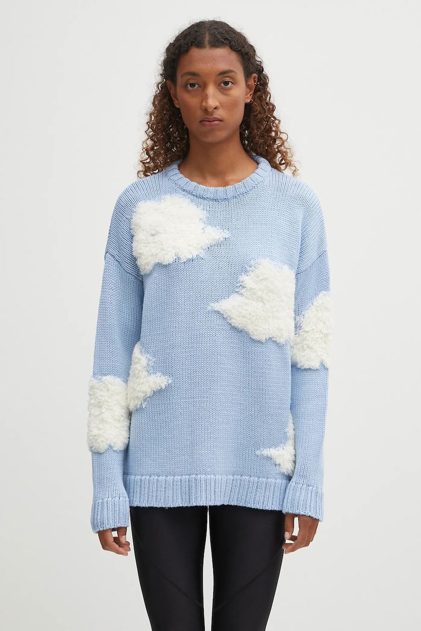 Džemper Fiorucci Fiorucci Cloud Knit Sweater Plava | W02SMKSW335KN05BL02