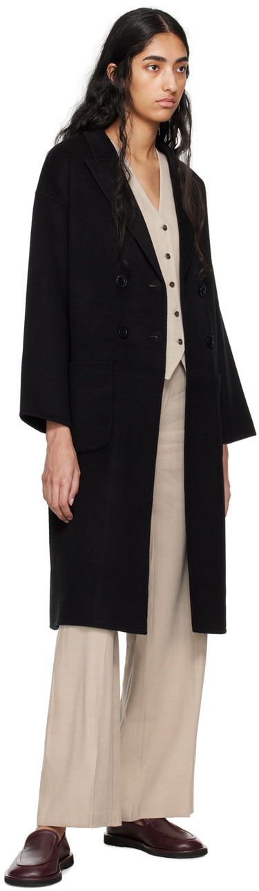 Kaputi Anine Bing Dylan Double-Breasted Wool Coat Crna | A-01-4001-000, 3