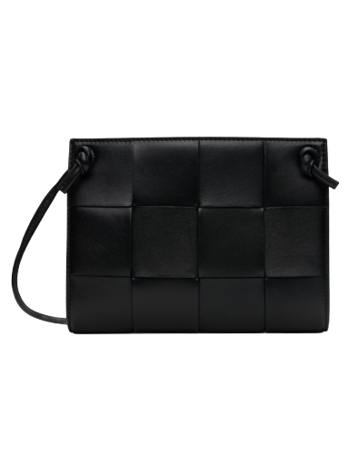 Torba za rame Bottega Veneta Mini Cassette Bag Crna | 755842 VCQC2