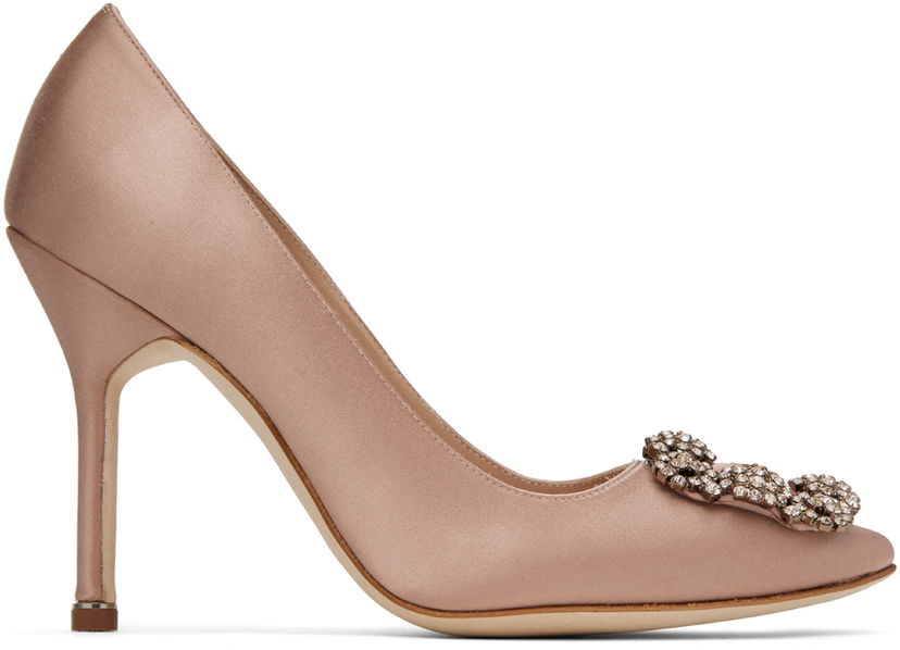Nakit Manolo Blahnik Manolo Blahnik Hangisi Satin Pumps Ružičasta | 9XX-0669