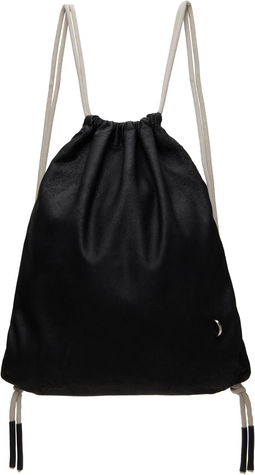 Gymsack Rick Owens Rick Owens Hollywood Drawstring Backpack Crna | RA01E0675 LCN