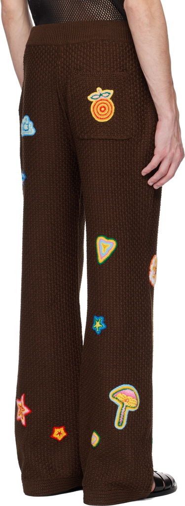Trenirka Casablanca Casablanca Motif Crochet Sweatpants Smeđa | MS25-KW-915-01, 2