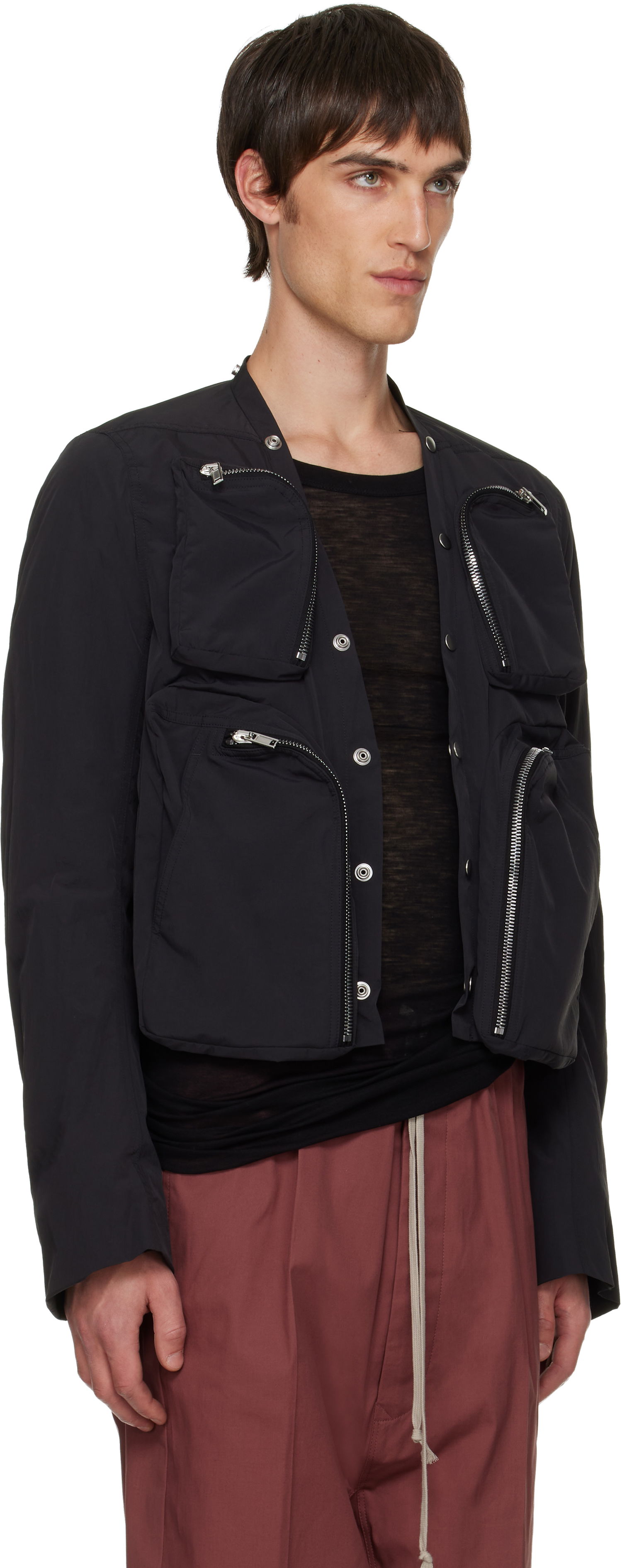 Bomber jakna Rick Owens Cargo Bomber Jacket Crna | RU02E1762 MT, 1