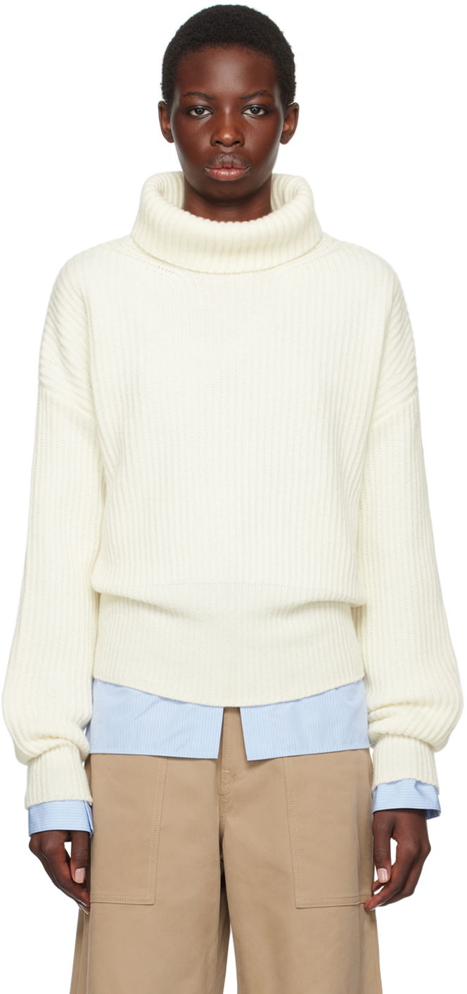 Džemper Moncler White Patch Turtleneck Bijela | J20939F00019M1241