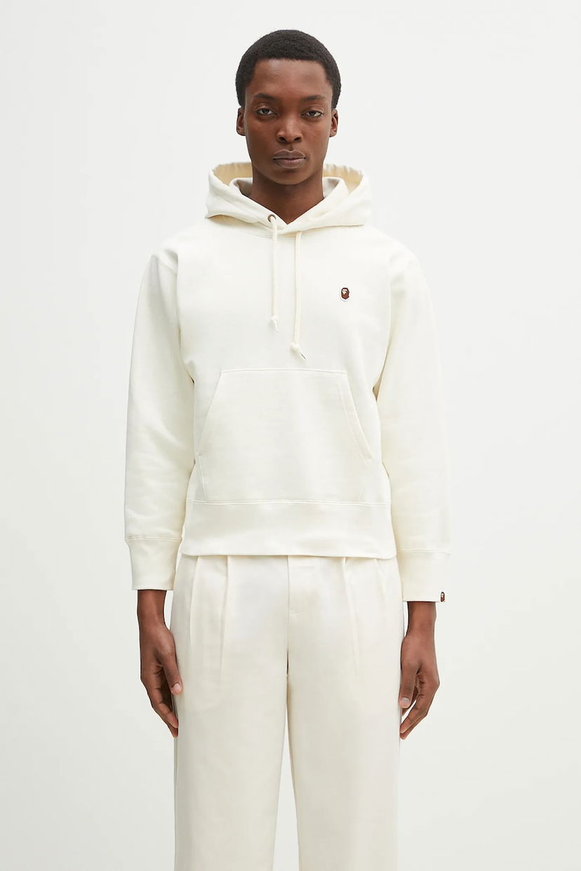 Dukserice BAPE A Bathing Ape One Point Pullover Hoodie Bijela | 1K80214005
