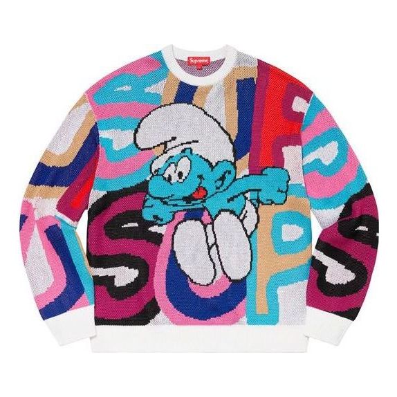 Džemper Supreme Knitted Cartoon Character Sweater Bijela | SUP-FW20-160