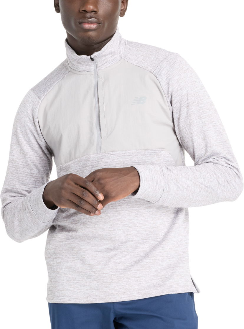 Dukserice New Balance Athletics Heat Grid Half-Zip Top Bijela | mt43204-ag