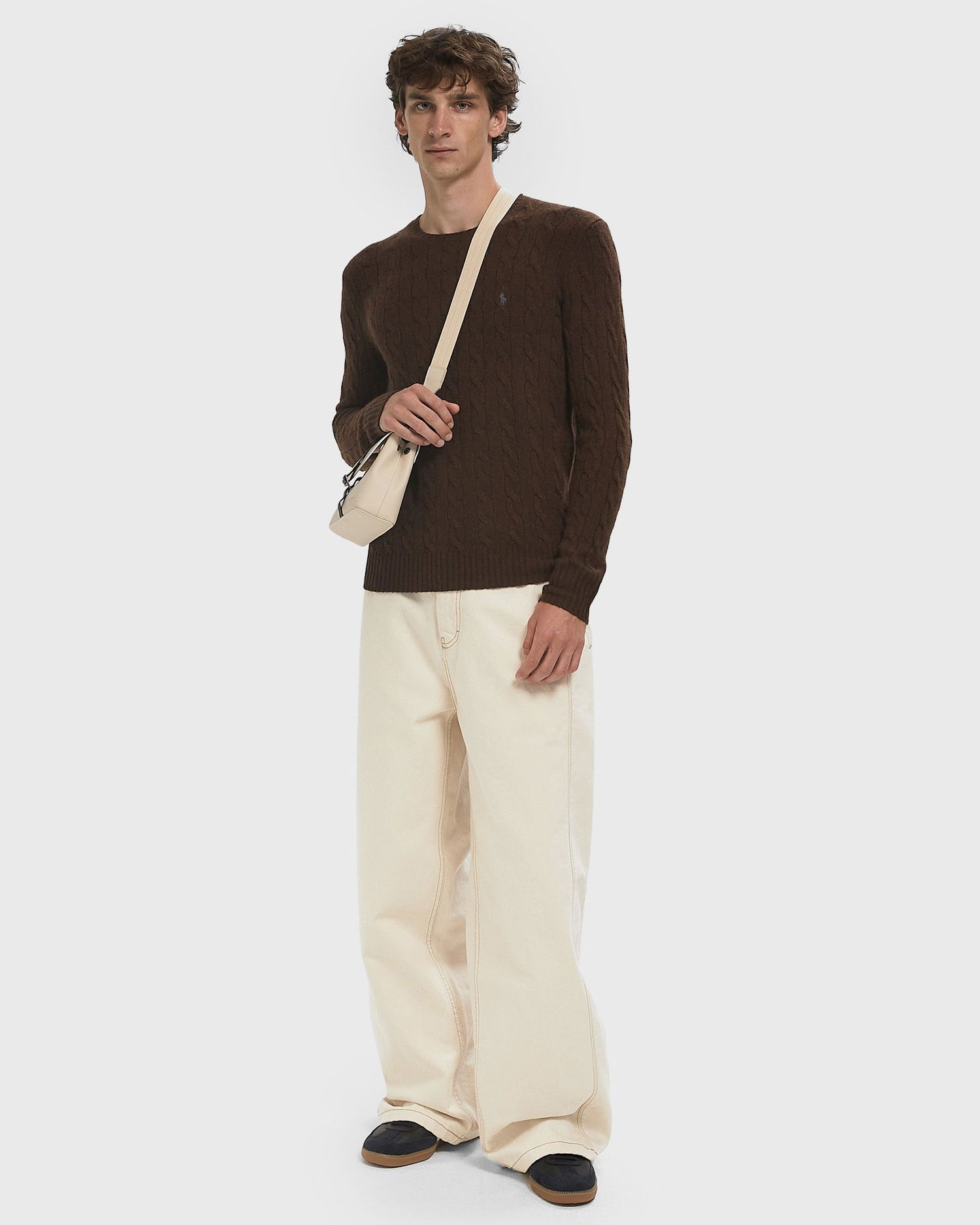 Džemper Polo by Ralph Lauren Polo Ralph Lauren Cable Knit Sweater Smeđa | 710876762029, 1