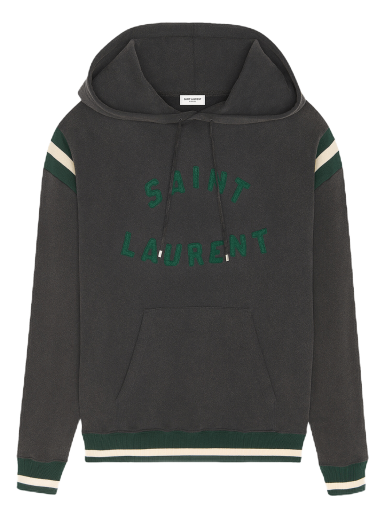Dukserice Saint Laurent Logo Varsity Hoody Crna | 689395 Y36SV 1175