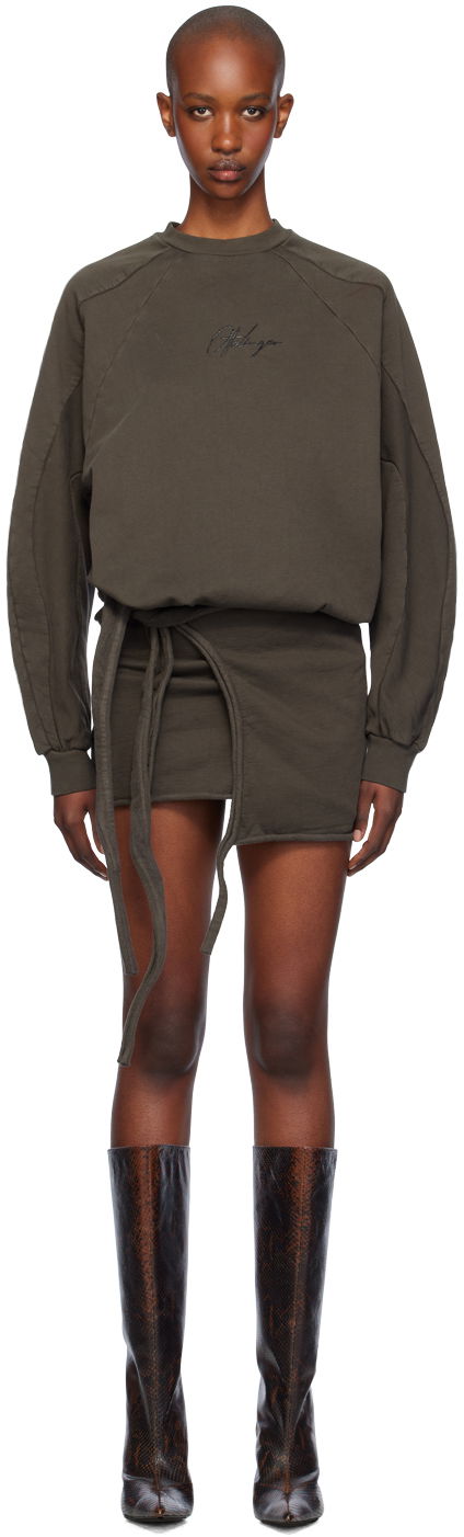 Haljina Ottolinger Ottolinger Drape Jersey Minidress Zelena | 1150303521