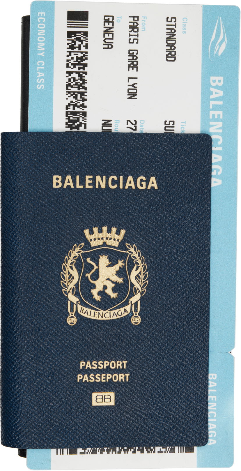 Novčanik Balenciaga Passport Long 1 Ticket Wallet Tamnoplava | 7877742AA3R