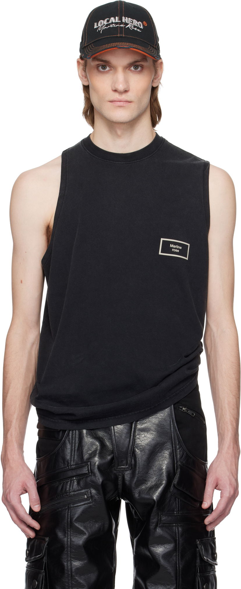 Majica bez rukava Martine Rose Martine Rose Logo Tank Top Crna | 622JE01002B